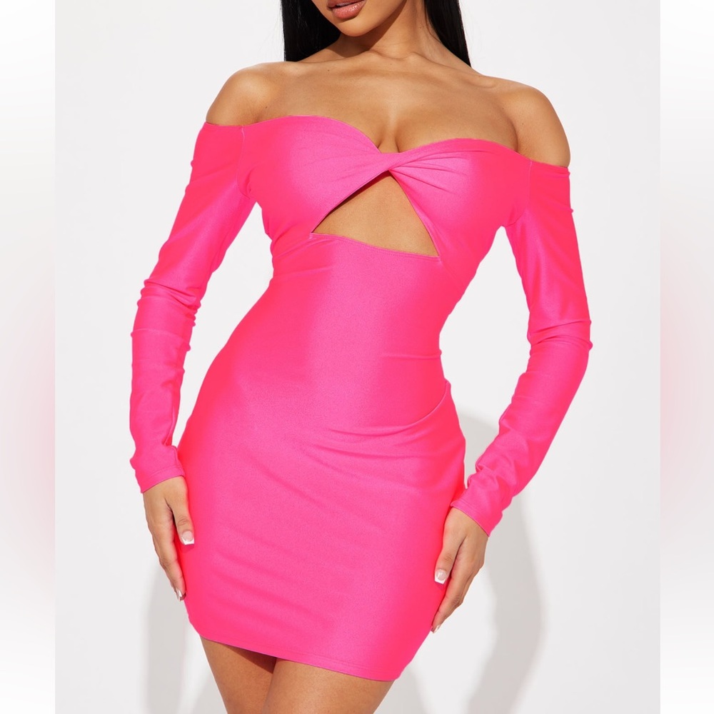 NWT/ sexy neon pink dress